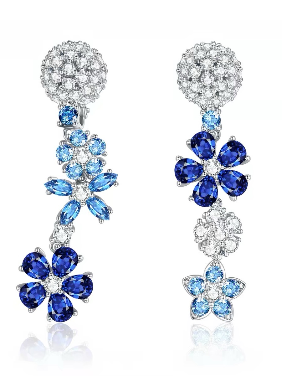 Luxury Designer 18k GoldPlated Floral Drop Earrings